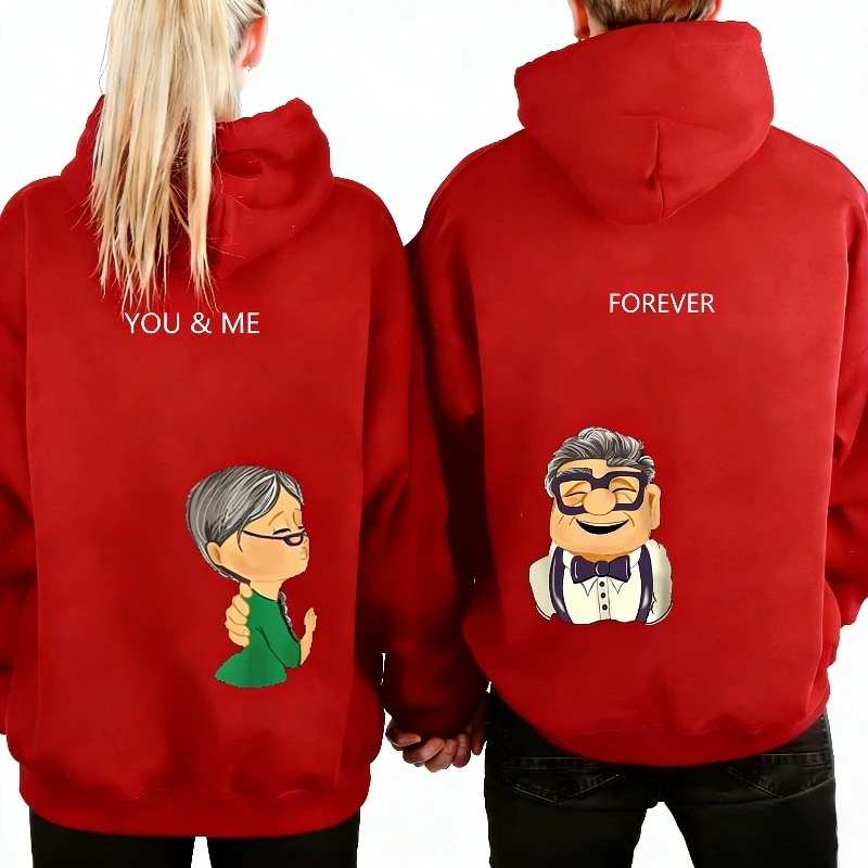 Sudadera con capucha para parejas, trajes para él y para ella, conjuntos a juego para parejas, regalo para amantes del marido y la esposa, jersey con patrón a juego