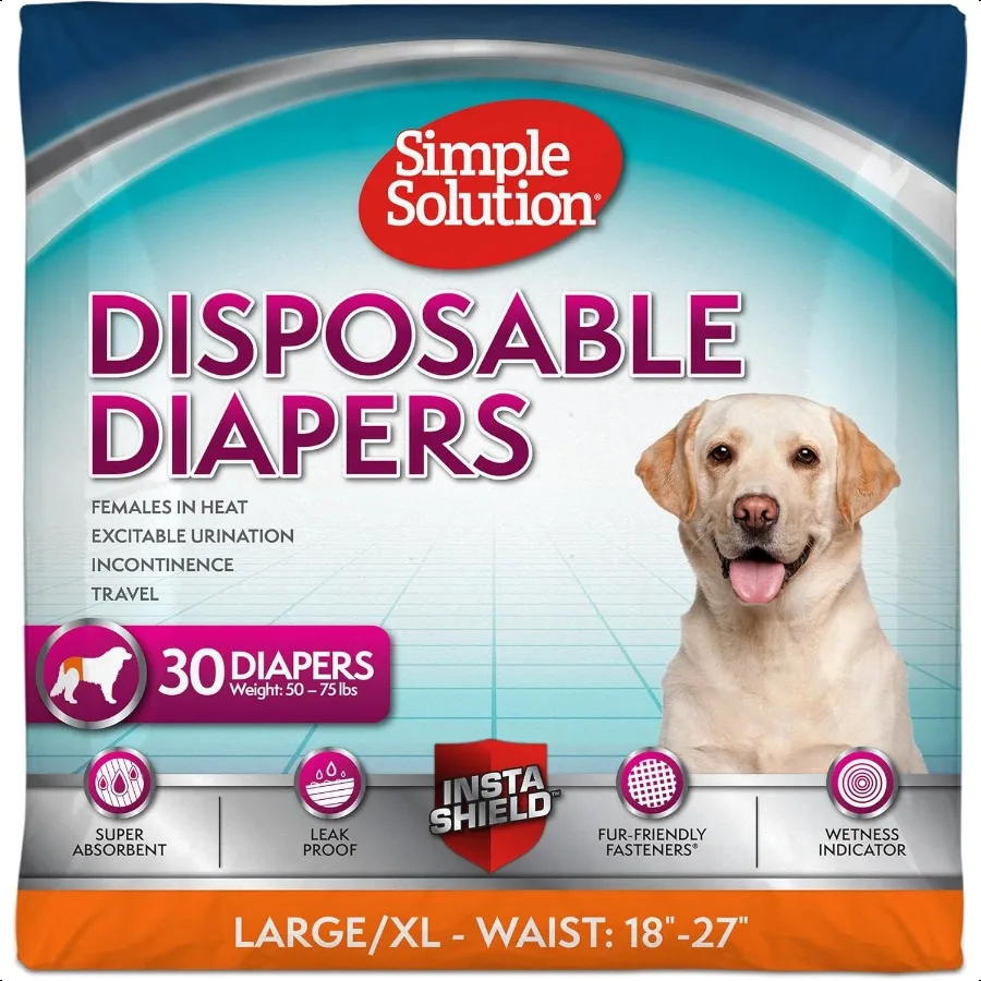 

Dog Diapers Female Dog Diapers Puppy Potty Training Incontinence and Heat Cycle Protection Large Diapers for Dogs 1827 Inch Wa