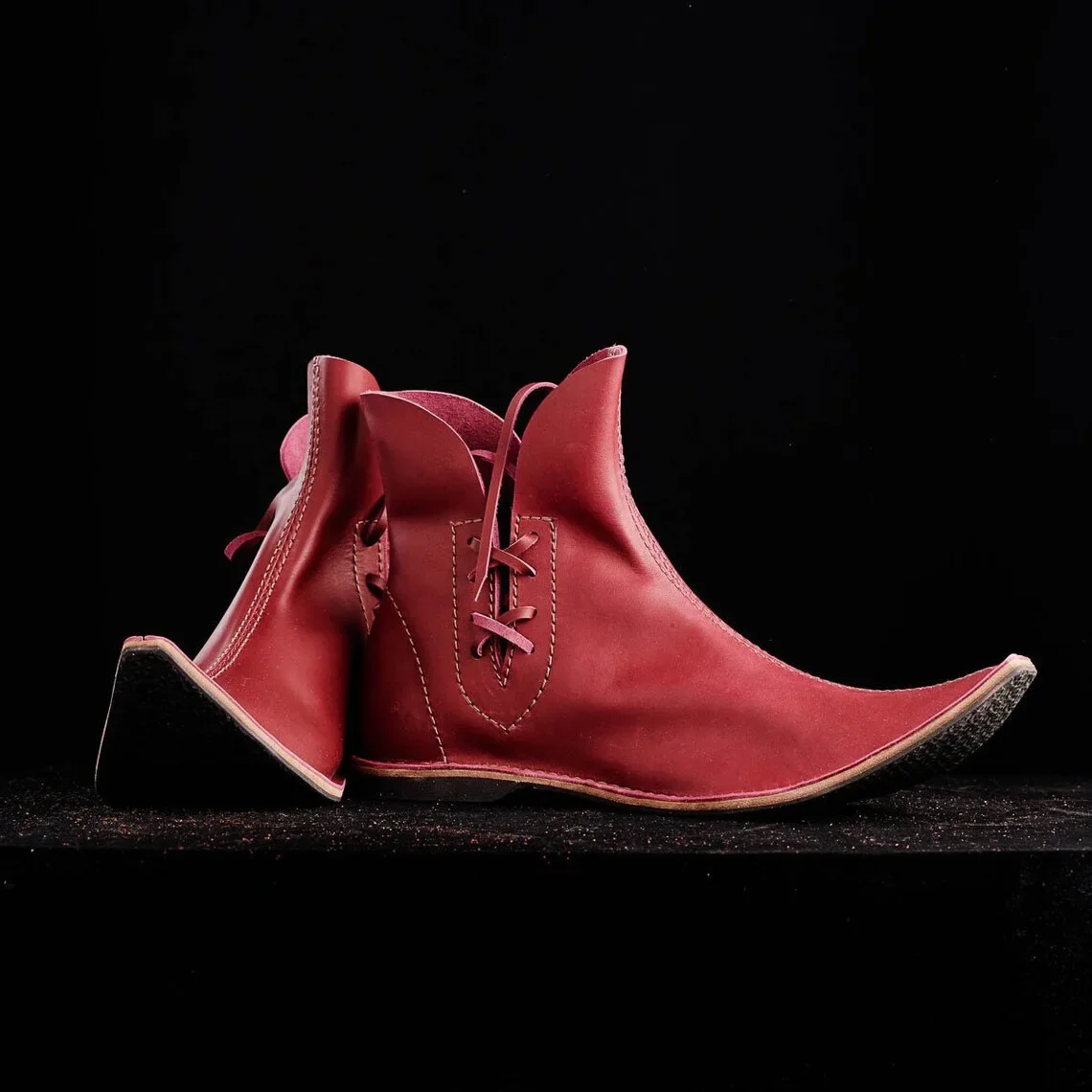 Mittelalterliche Renaissance-Spitzenstiefeletten mit seitlicher Schnürung für Männer und Frauen, Piraten-Halloween-Cosplay-Party-Schuhe 2026 – Detail 5