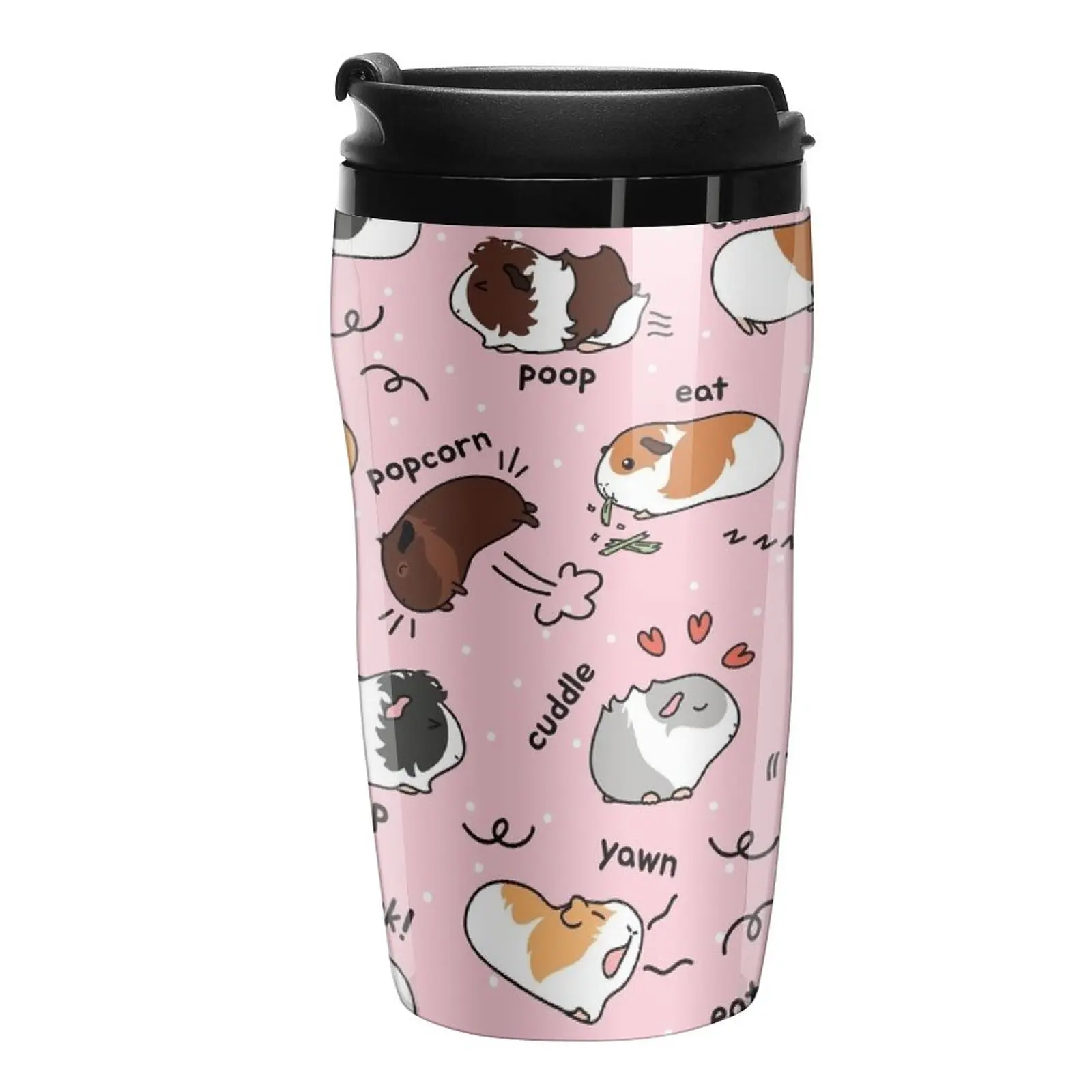 

New Guinea Pig Daily To-Do List - Pink Background Travel Coffee Mug Espresso Coffee Cups Espresso Shot