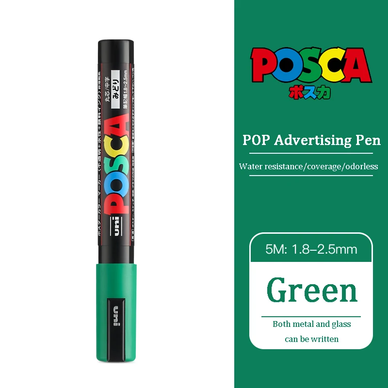 Uni posca Acrylmarker, PC-5M, 29 Farben, Rotulador Permanent, POP-Poster/Graffiti/Farbe, ру Font, Glas, Rock, Keramikmarker