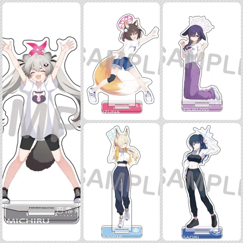 Blue Archive 15CM Acrylic Stand Model Figure Cosplay Plate Holder Topper Birthday Fans Christmas Desk Decor Plate Gift Keychain