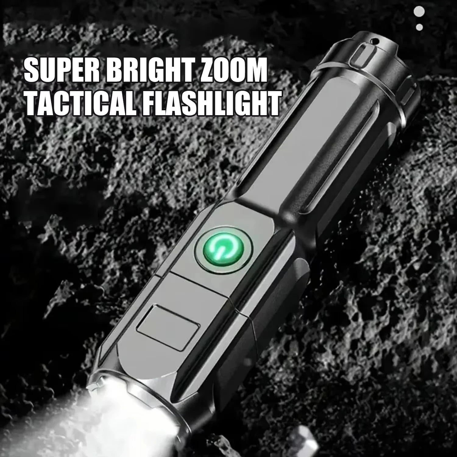 ไฟฉายสปอตไลท์แบบชาร์จไฟได้ Telescopic Zoom High Power ไฟฉาย LED แบบชาร์จไฟได้ Camping โคมไฟทรงพลังพิเศษ 2024 Hot