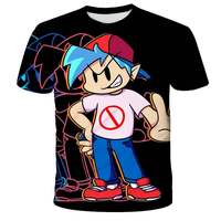 Kids Friday Night Funkin 3D T-Shirt Boys Cartoon Game  T Shirts Summer Funny Short Sleeve Children Cute Tee Tops Anime Clothes