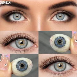 YIMEIghts-Lentilles de contact colorées annuelles, Lentilles de contact bleues, Dépliants, Myopie, Élève de beauté, Haute qualité, Coréen, 1 paire, Nouveau