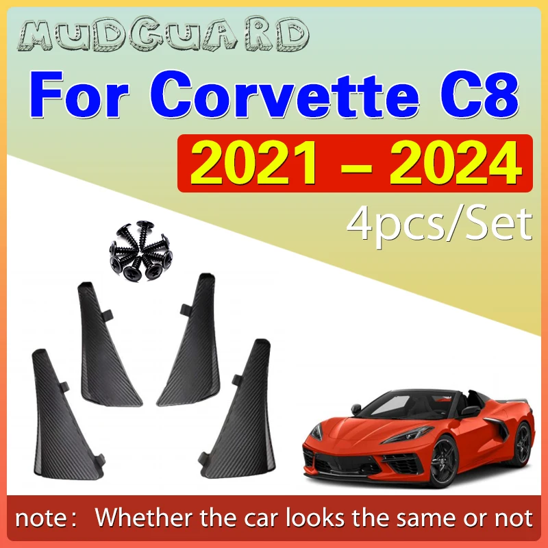 

Exterior Mudflaps For Chevrolet Corvette C8 2021-2024 2022 Mud flaps Mudguards Mud Fender Splash Guards Tyre guards Accessories