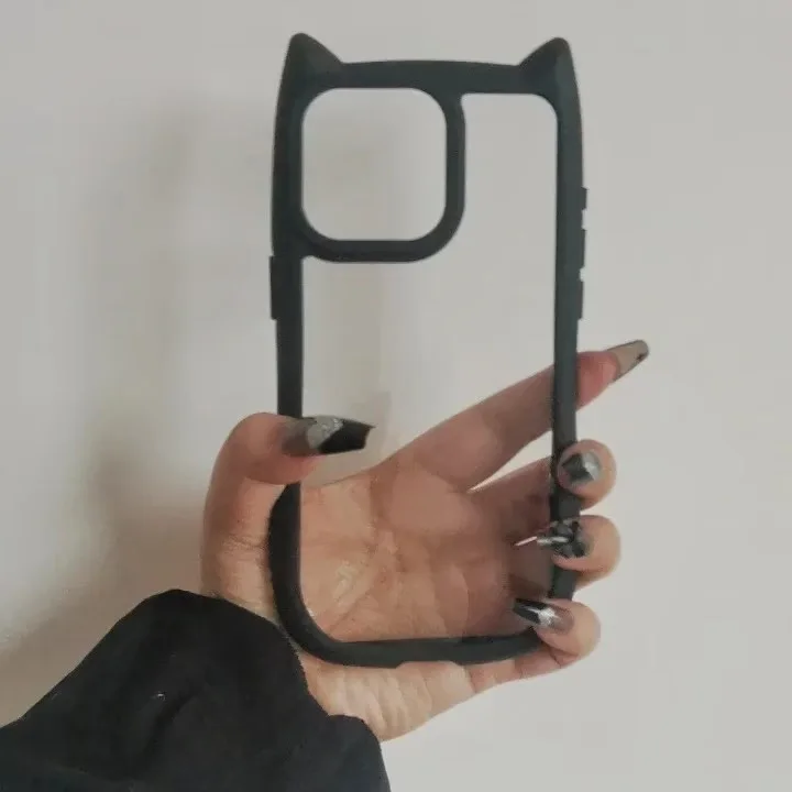 Coque de téléphone transparente 3D avec oreilles de chat mignonnes pour iPhone 17 16 15 14 13 12 11 Pro Max Plus, en acrylique souple antichoc, protection intégrale