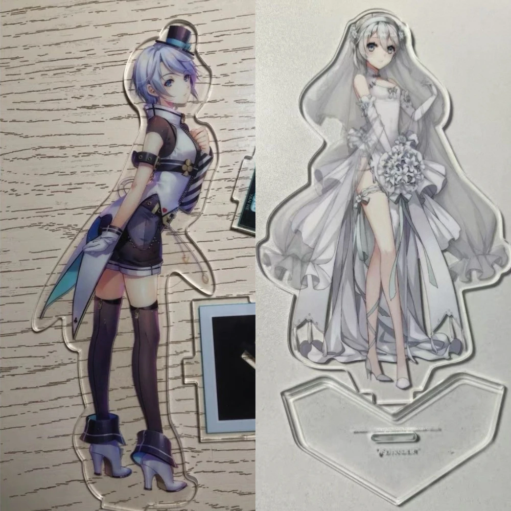 Virtual Singer Concert Bride Wedding Dress Acrylic Stand Figure Tabletop Decoration Acrylic Standee Souvenir Fans Gift Keychain