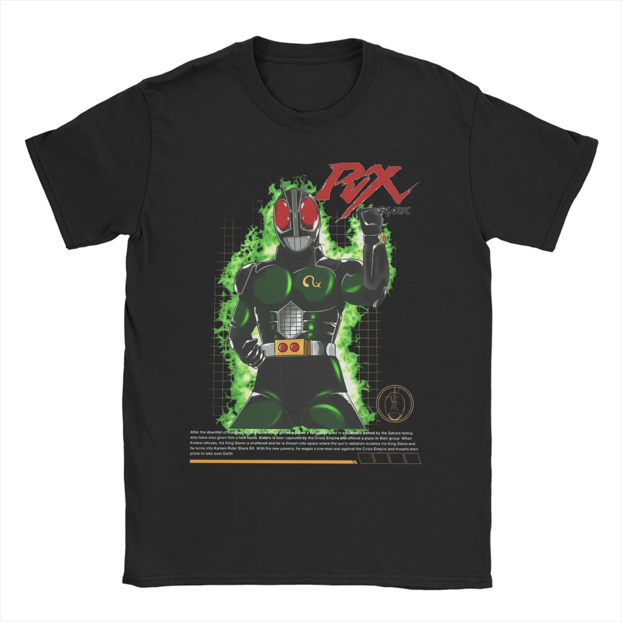 Hipster Kamen Rider Black RX T-Shirts Men Women Crewneck 100% Cotton T Shirts  Short Sleeve Tee Shirt Plus Size Clothes