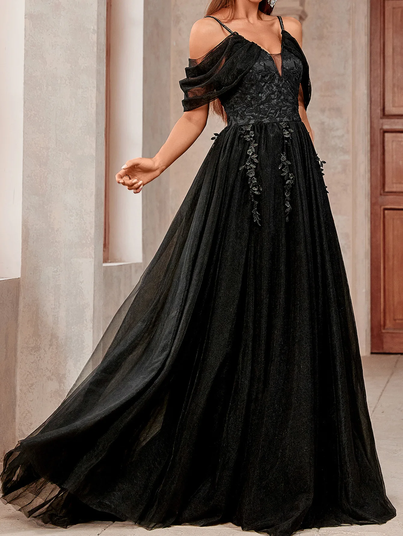 Vestido De Noiva De Sereia De Tule Retro Preto, Vestido De Noiva Sexy Do Convidado Do Casamento, Vestidos De Noiva Do Marfim, Elegante Vestido De Verão, Wonen, 2024