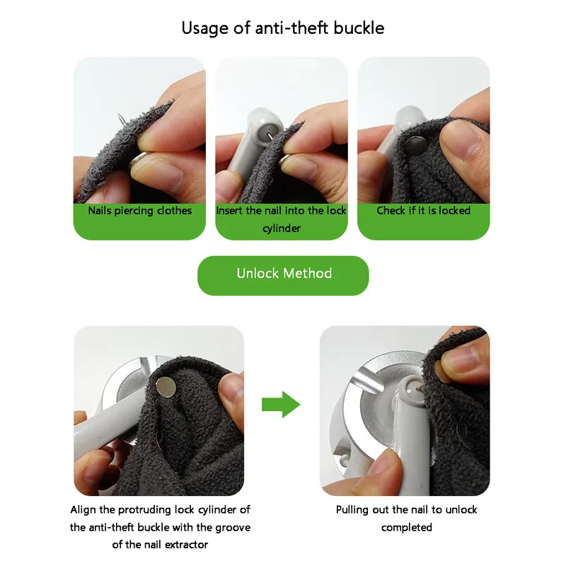Sharp Tail Hammer Anti-theft Buckle Supermarket Plastic Acoustic Magnetic Eas Hard Label Anti Drop and Durable