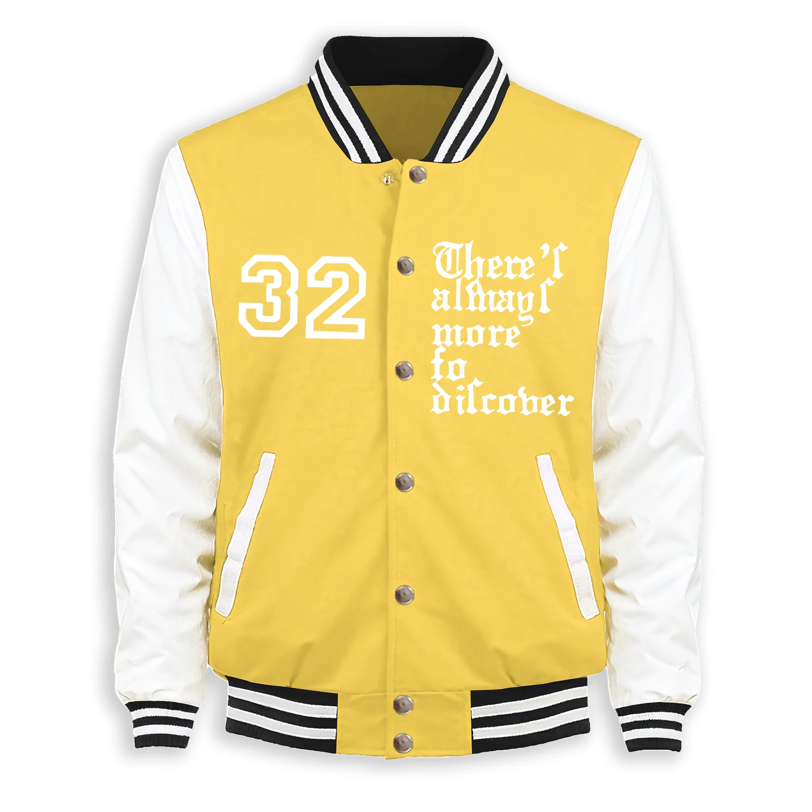 

Artistic Letters And Numbers 32 Baseball Jersey Man Casual Loose Coat Fleece Autumn Jacket American Top Unisex Retro Clothing