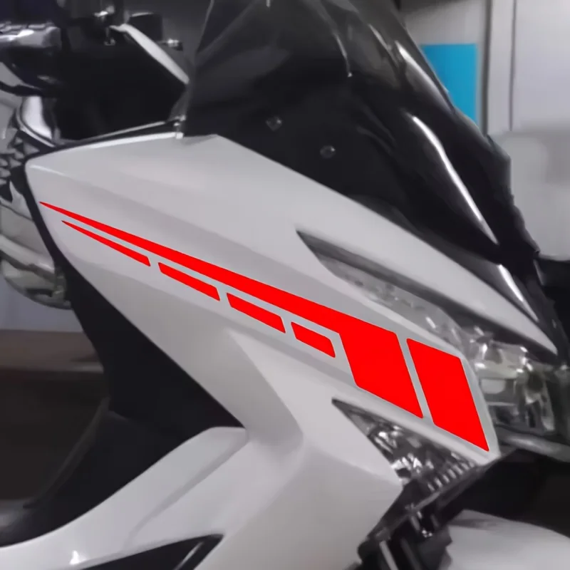1 Juego de Calcomanías de Vinilo Deportivas con Franjas Laterales para Motocicleta, Impermeables y Autoadhesivas para el Perfil Lateral, Tanque de Combustible, Puerta de Coche y Faldones Laterales