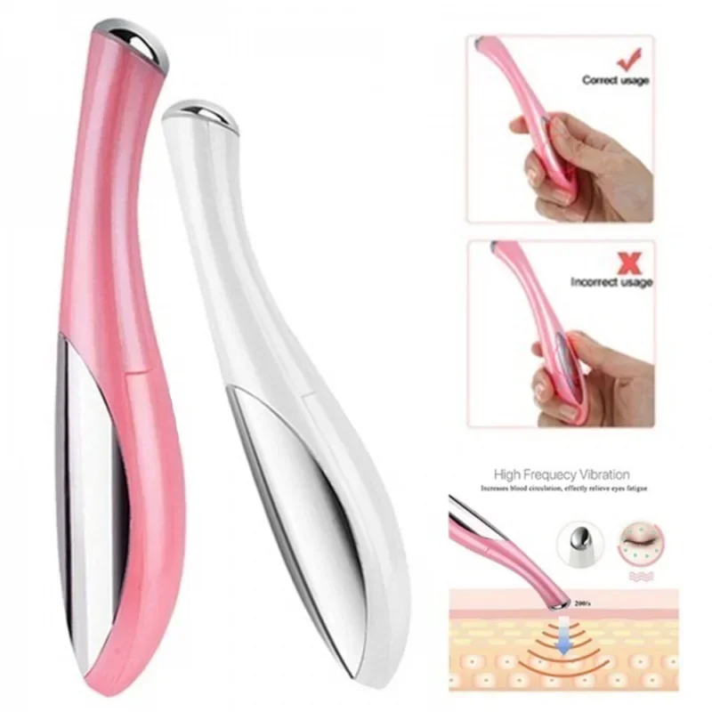 ใหม่ Mini Handheld Electric Vibrating Eye นวดหน้าปากกา Anti-aging ริ้วรอย Dark Circles Removal Rejuvenating Skin Care เครื่องมือ