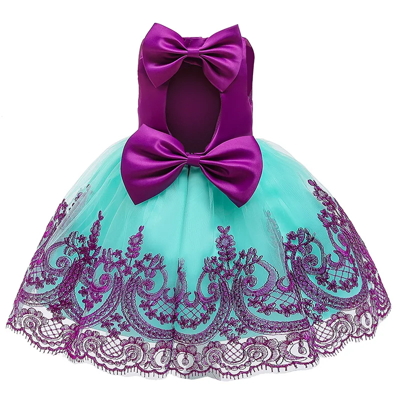 Baby Girl Dress Wedding Dress  Princess Dress Lace Skirt Bowknot Dresses Baby Girl Birthday Party Christening Princess Dresses