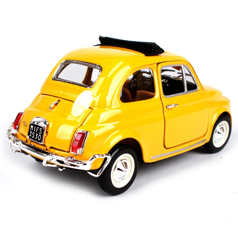 Bburago 1:24 Fiat 500F(1965) Fiat 500L(1968) Retro Classic Car Diecast Model Car Toy New In Box Free Shipping MINI Cooper B178