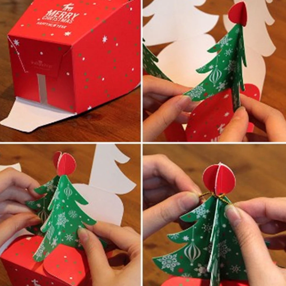 

24 pcs Gift Boxes Christmas Party Supplies Classic Pattern Candy Containers Eco Friendly Paper Packaging Holiday Treats
