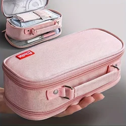 Pen Storage Bag Pencil Case 4 Layer Large Capacity Cosmetic High Quality Study Supplies Simple Student Stationary Boxes