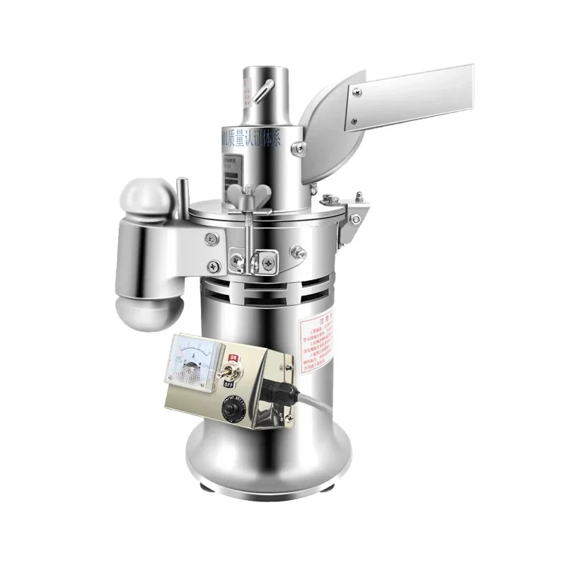 Molino de harina automático de 15 kg/hora, molinillo de hierbas de alimentación continua tipo mesa, pulverizador/rectificadora de hierbas
