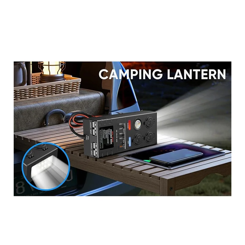 【مخزون محدود!】2 X Anderson 6 X USB 3 X Cig Sockets Mini Power Distribution Box 12V DC 15A Max 50A مع بطارية صغيرة