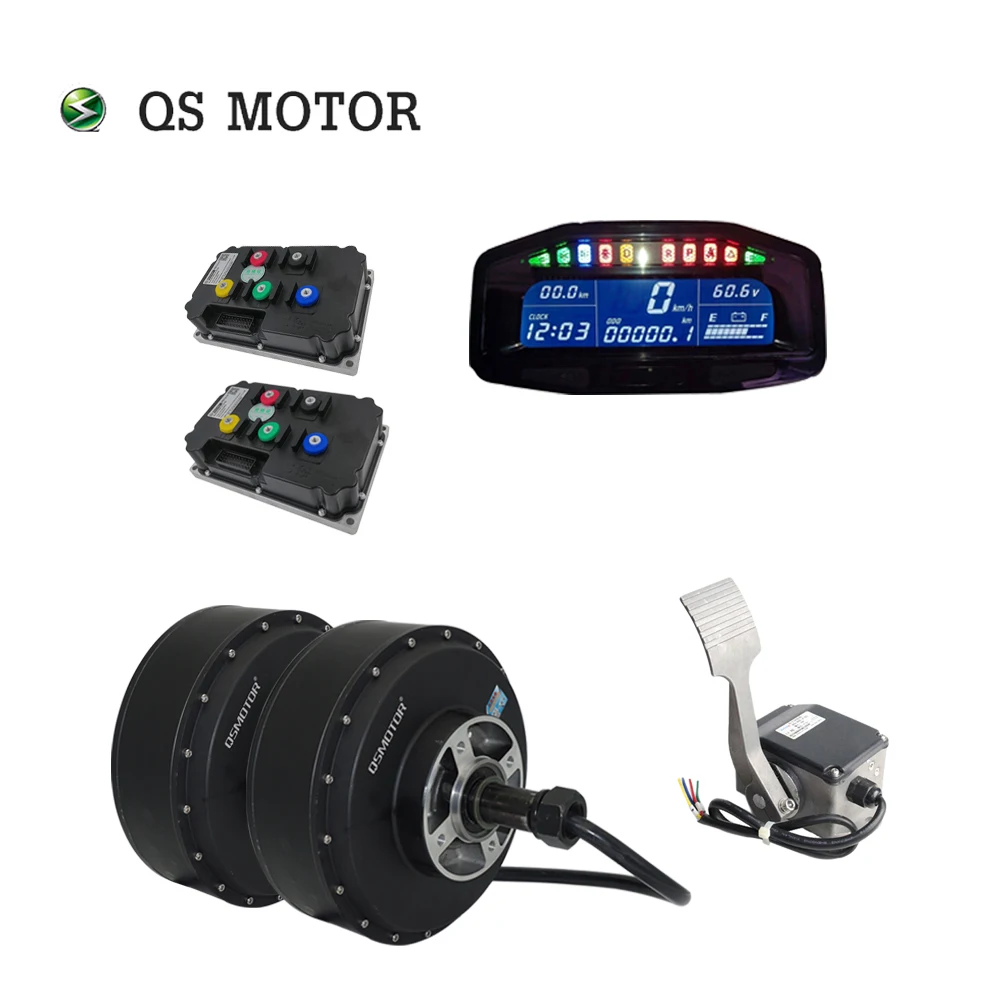 

QSMOTOR Electric Car 12000W 273 70H V3 72V-96V 130kph E-Car Hub Motor with ND96850 Controller Conversion Kits