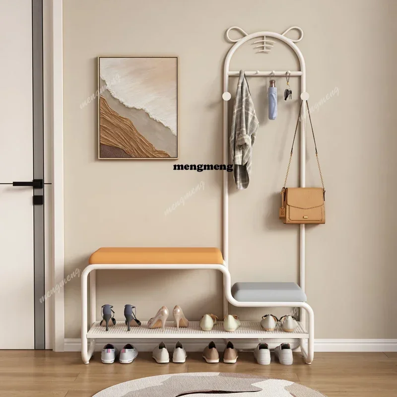 A178Wall Mount Place Saving Clothes Rack loor Standing White Adjustable Shelves Clothes Rack Modern Closet Ropero Home Accessori