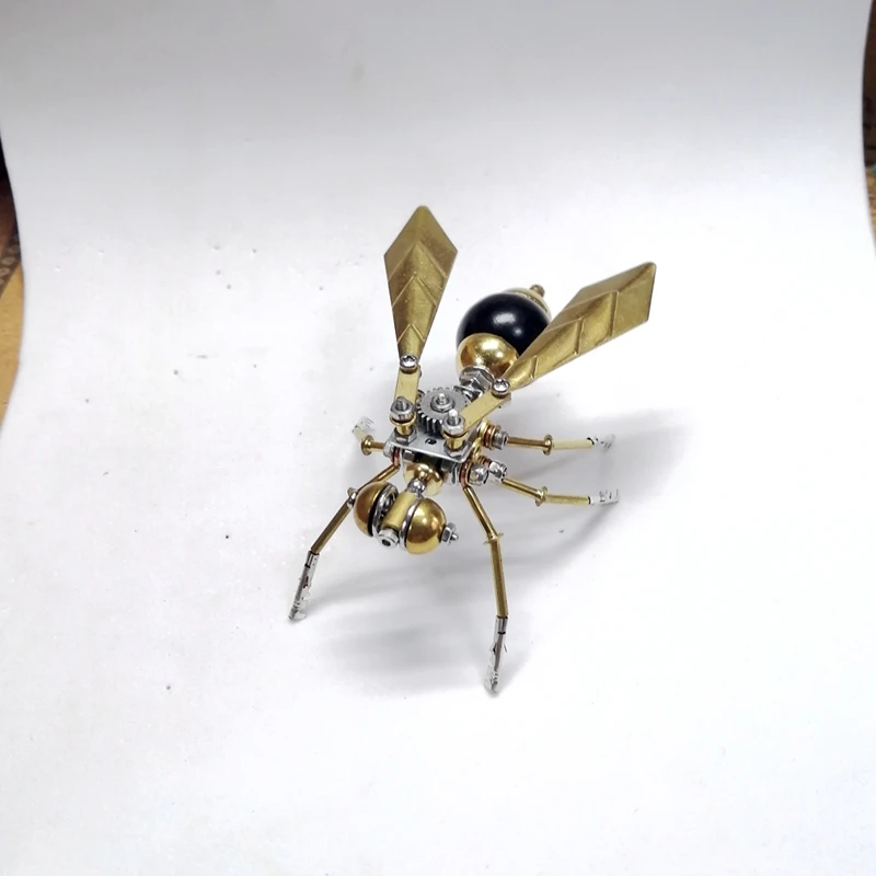 DIY Metal Assembly Wasp Model building Kit Steampunk Mechanical Insects 3D Puzzels Toy for Kids Adults Gift