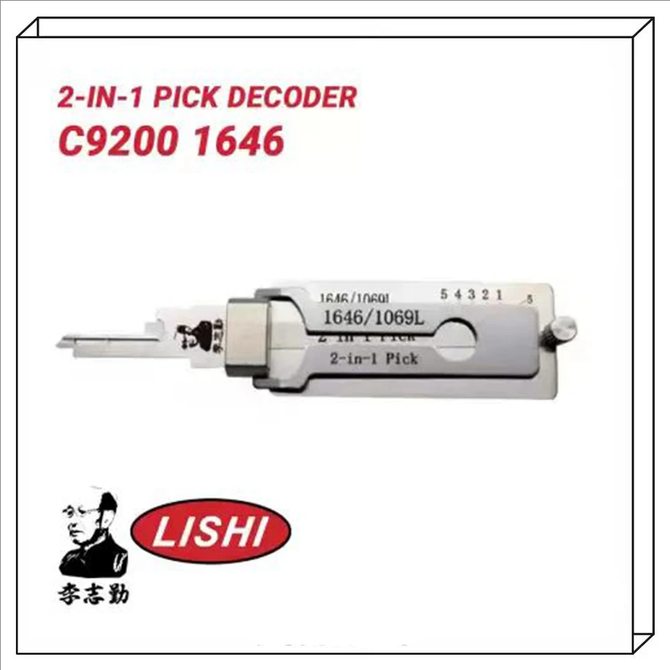 Lishi C9200 1646 1069L LOCKSMITH TOOL for National Compx Mailbox Locks 2-in-1 Pick Anti Glare