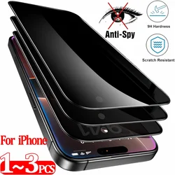 1~3PCS Privacy Screen Protector For iPhone 17 17e 16e 16 15 14 Pro Max Anti Spy Tempered Glass For iPhone 13 12 11 Privacy Film