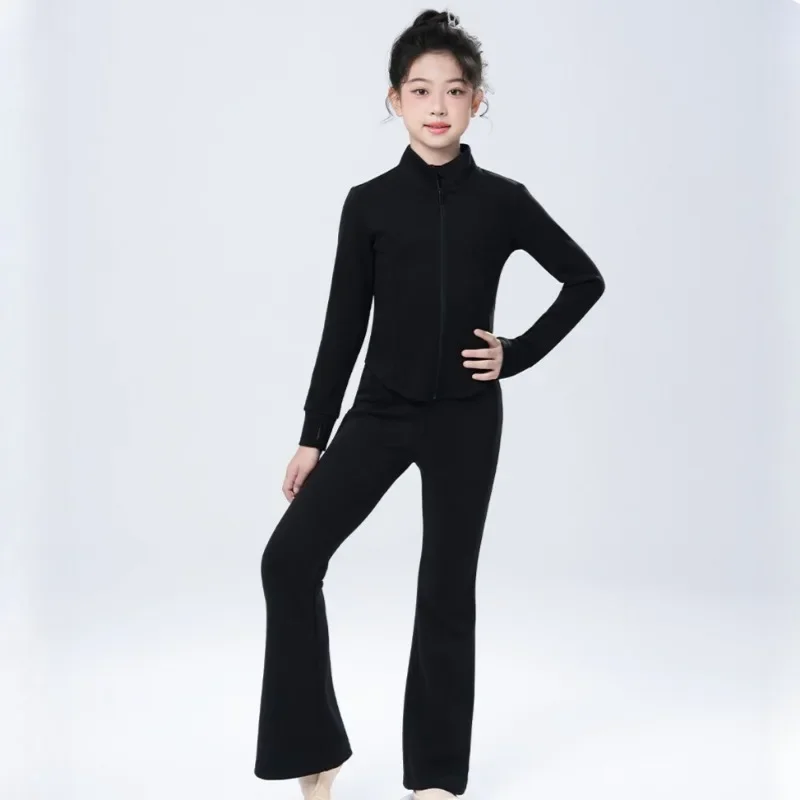 girls-autumn-winter-dance-practice-clothes-professional-children's-ballet-sportswear-stand-up-collar-coat-tops-or-pants