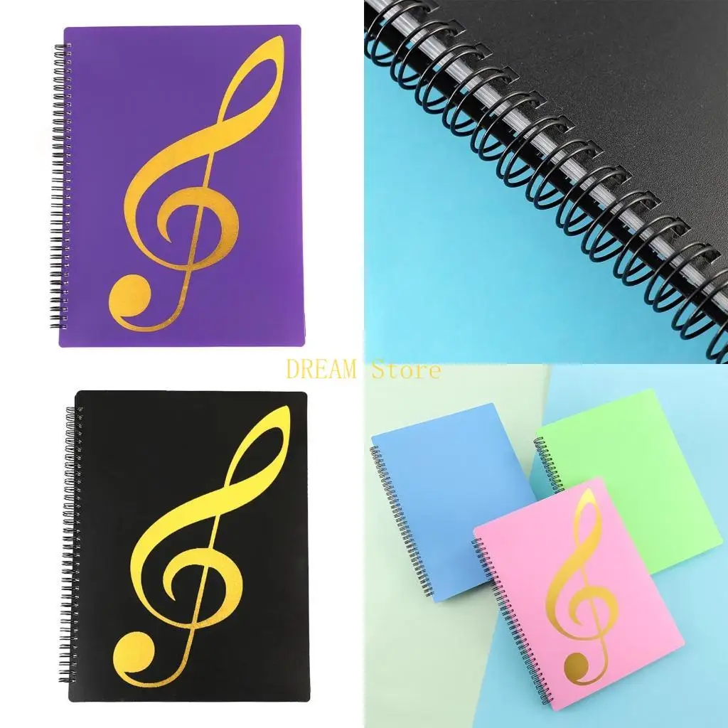 

Portable Music Binder Sheet Music Folder 40 Pages Writable Pages for Musicians best sale