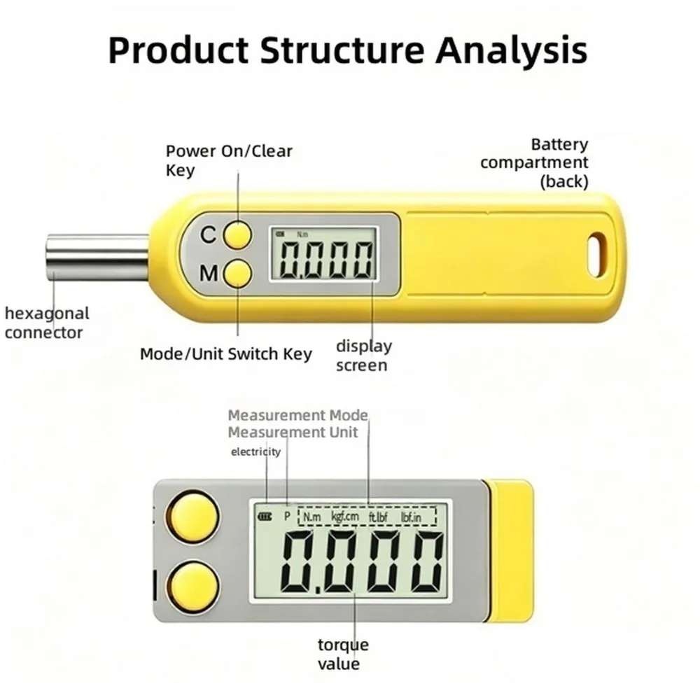 A08R Digital Torque Screwdriver A Precise Electronic Torque Tool With An LCD Display, Ideal For Precise Machinery