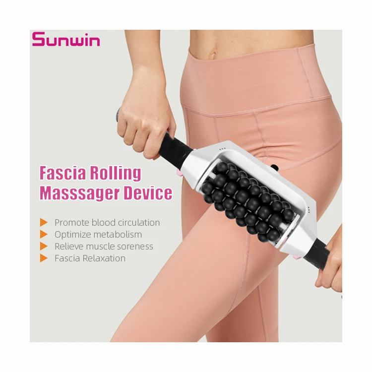 

Hot sell New Wireless Roller Massage Rechargeable Lymph Drainage Roller 8-speed Intensity Adjustment Vibration Massager Machine