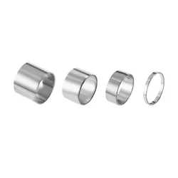 4-piece Set Stainless steel Ring Vintage Wide Geometric Rings For Women Jewelry Korean Index Finger Ring CF2