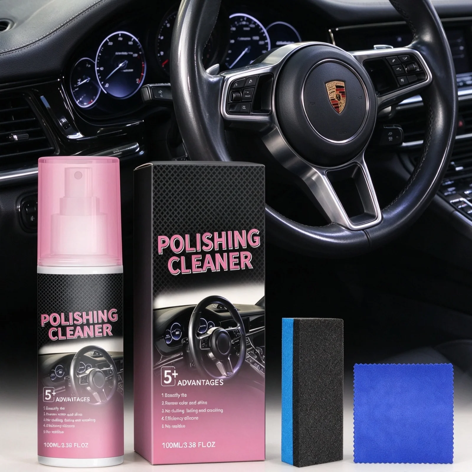 Car Interior Restorer Spray Seat Stain Remover Prevents Leather Color Fading Restores Shine Automobile Multipurpose Cleans Agent
