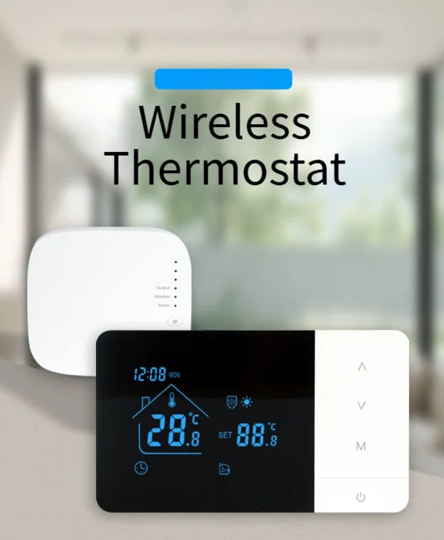 Termostato de temperatura ajustable Termostato controlado por voz Eficiencia energética 140*81*24 mm Función anticongelante