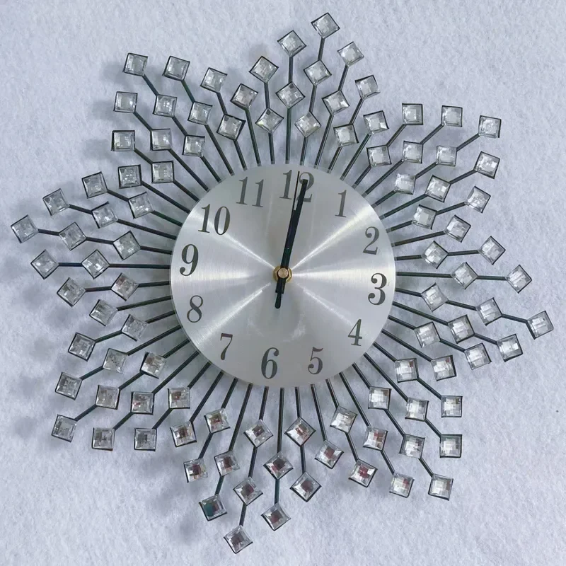 for Amazon Cross Border Special Iron Wall Clock European Fashion Living Room Simple Creative Quartz Clock Wholesale