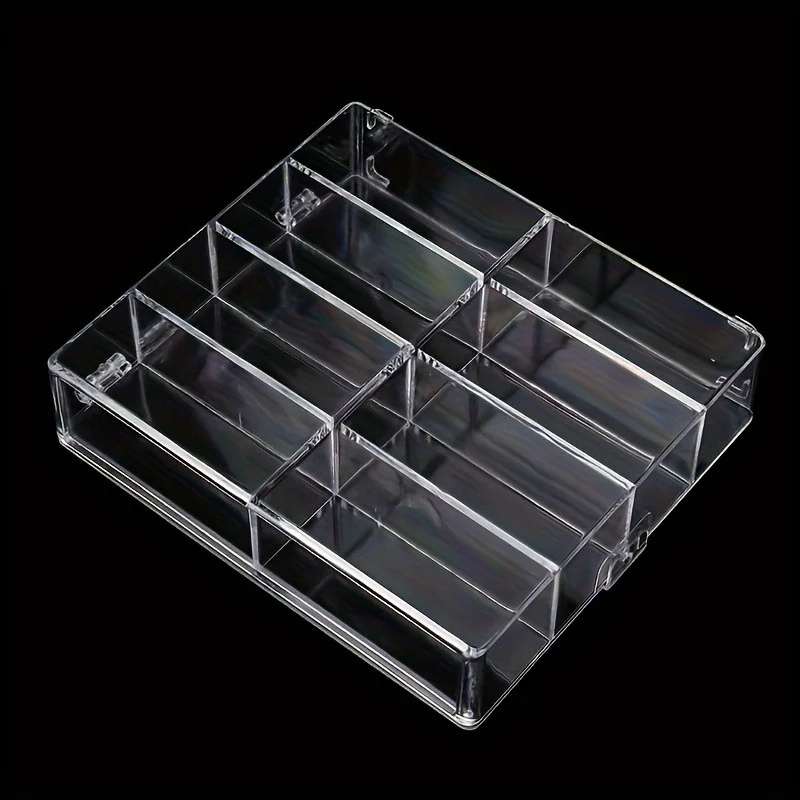 Hochwertige Acryl-Vitrine mit 8 Fächern, transparente Aufbewahrungsbox für Spielzeugfiguren, Automodelle, Mini-Cartoon-Puppen. – Detail 4