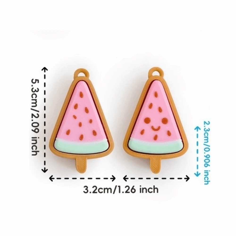Finger Button Anti-stress Pendant Stress Relief Ice Cream Fidget Key Chain 3D Printed Pass The Time Finger Keyboard Cap