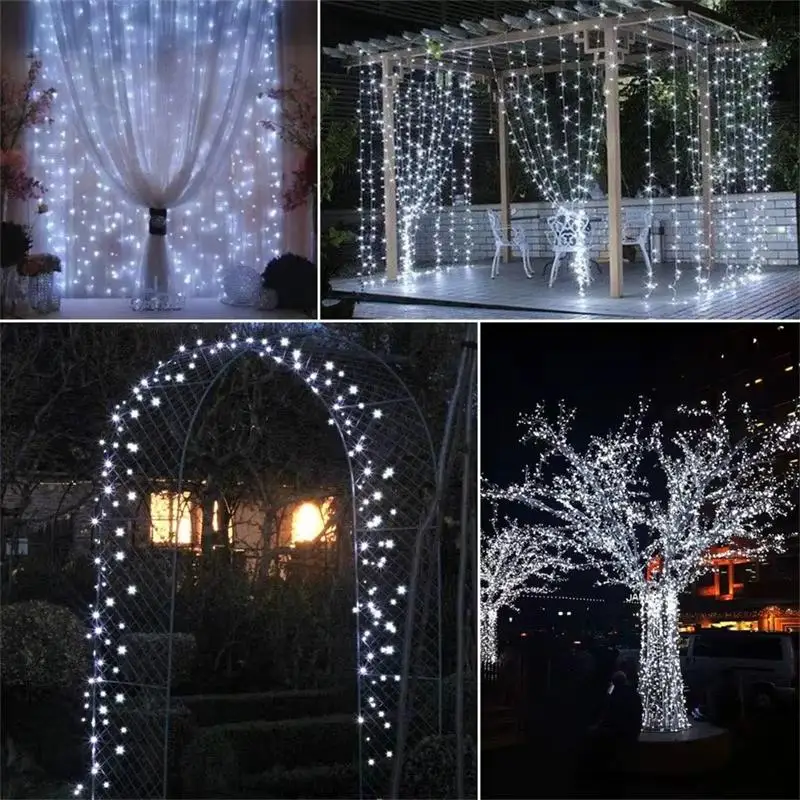 Outdoor Waterproof EU Plug LED String Lights for Christmas Ornament Decorative Home Garden Wedding Party Holiday LED Lighting