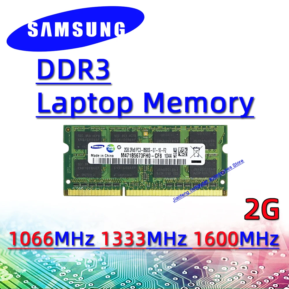 Samsung ddr3 2GB 4GB 8GB 1066MHz 1333MHz 1600MHz RAM Sodimm Laptop Memory pc3- 8500S 10600S 12800S