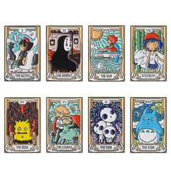 8 Pcs/set New Cartoon Film Peripheral Anime Series Alloy Oil Dripping Metal Brooch Ornament Decoration Badge Birthday Gifts