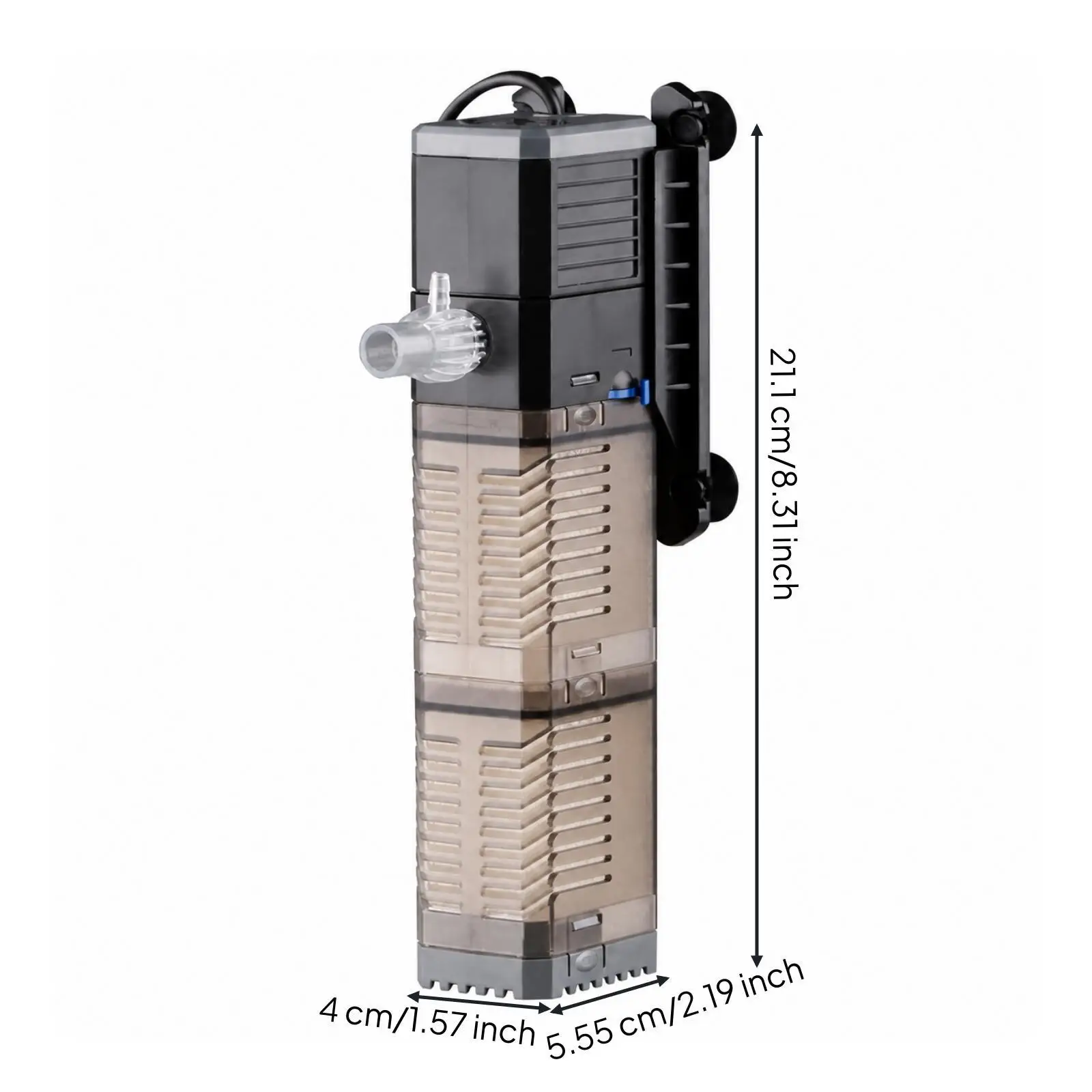Aquarium Submersible Pump with Filter Strainer for Ornamental Fish Tank Water Circulation and Aquatic Plant Oxygen Supply - view 4