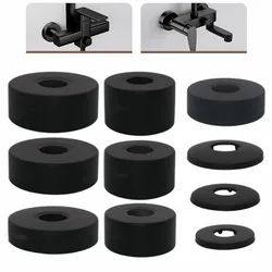 2PCS Black Stainless Steel Water Pipe Wall Covers Shower Chrome Finish Faucet Decorative Cover Kitchen Bathroom Accessories