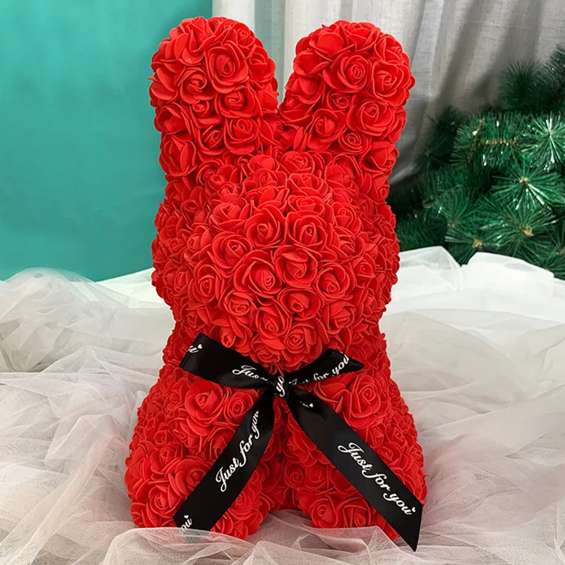 Uflower Rose Bunny Artificial Flower Decoration 27 cm 7