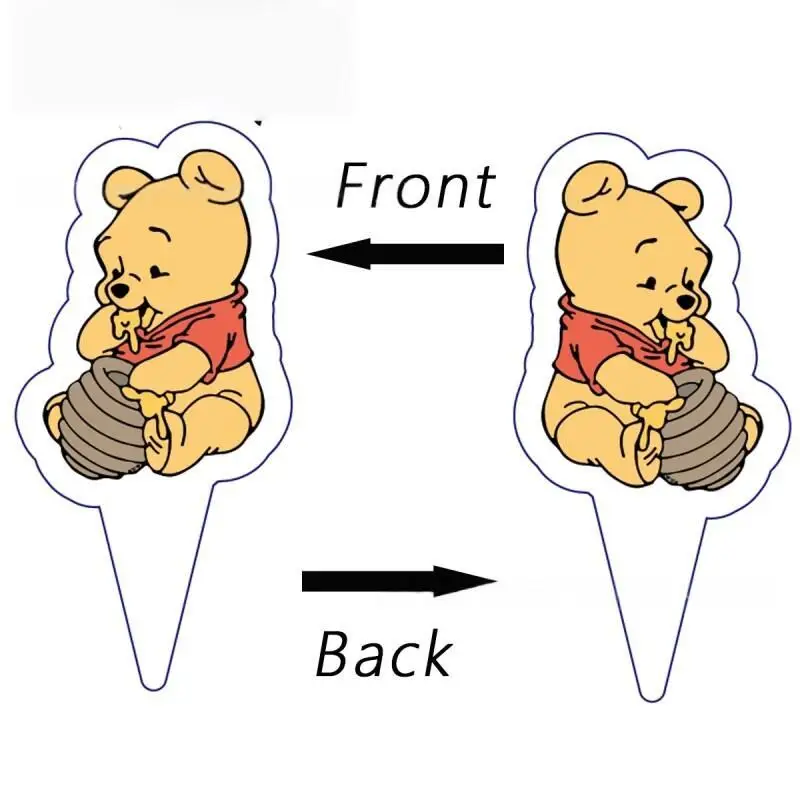 New Winnie the Pooh Cupcake Toppers Winnie the Pooh Birthday Decorations Winnie the Pooh Theme Party Supplies view 4