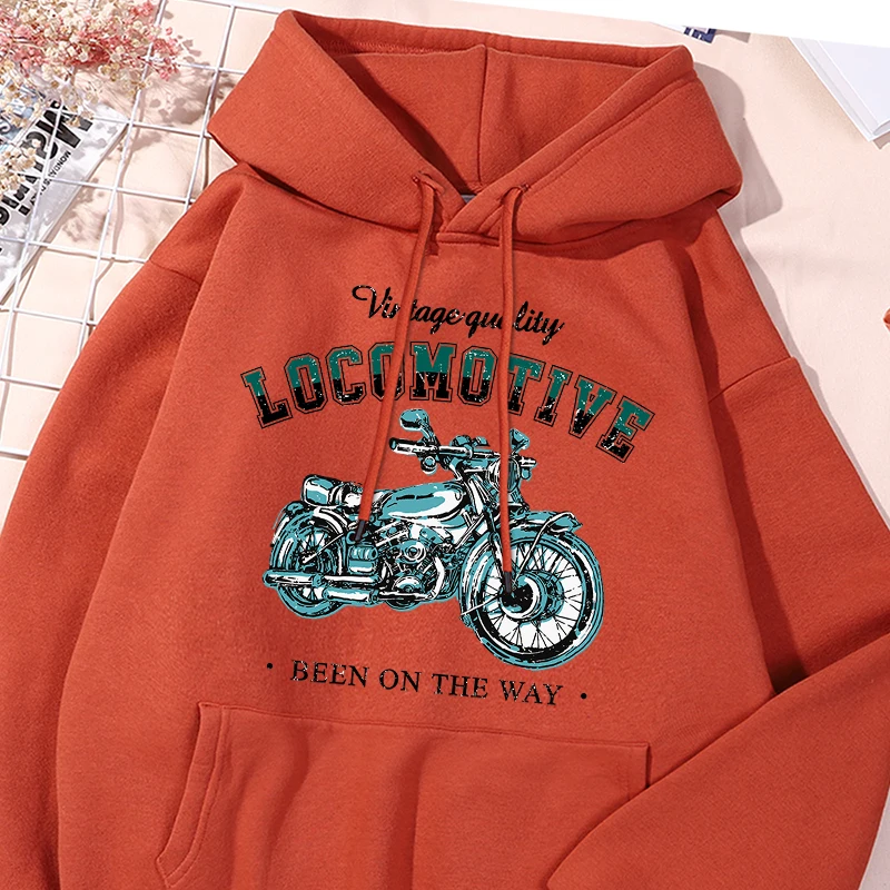 

Locomotive Been On The Way Print Male Hoody Cotton Round Neck Hoodies Trendy Versatile Sweatshirt Personality Creativty Clothing