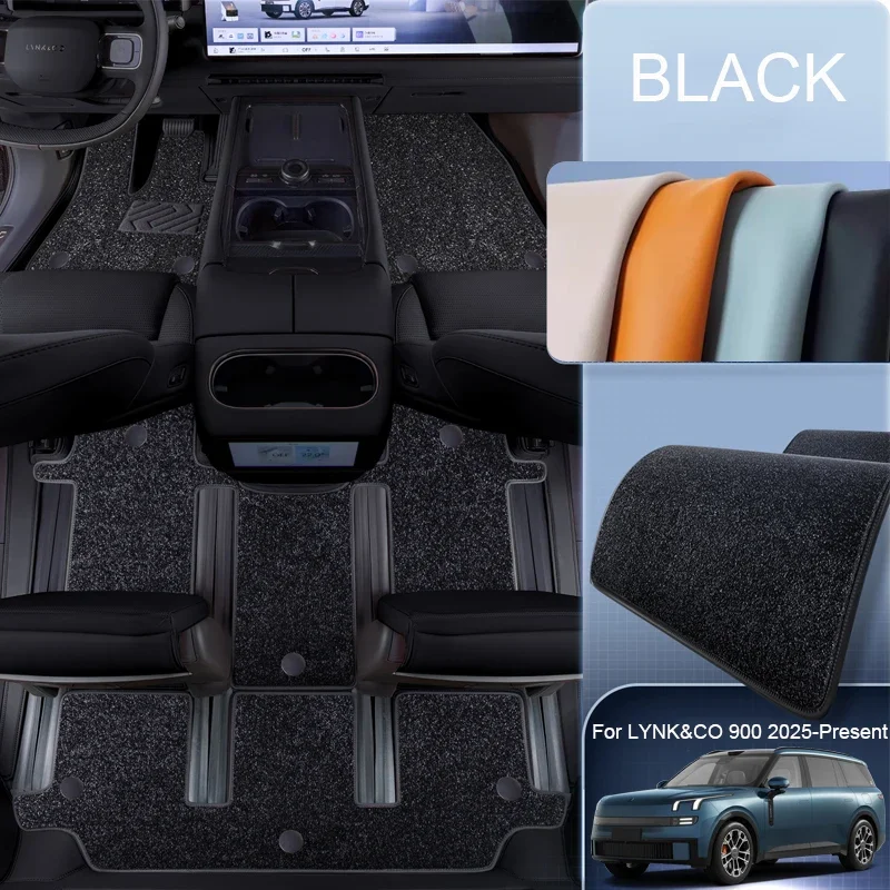 For LYNK&CO 900 2025-Present Custom Nappa Leather Anti-Slip Car Double Layer Foot Protect Mat Waterproof Floor Pad Accessory