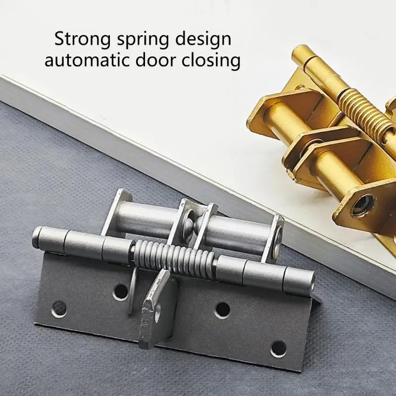 2Pieces Sturdy 4Inch Multifunctional Spring Hinges for Securerly Door Closures with Stylish Designs Daily Casual Use 