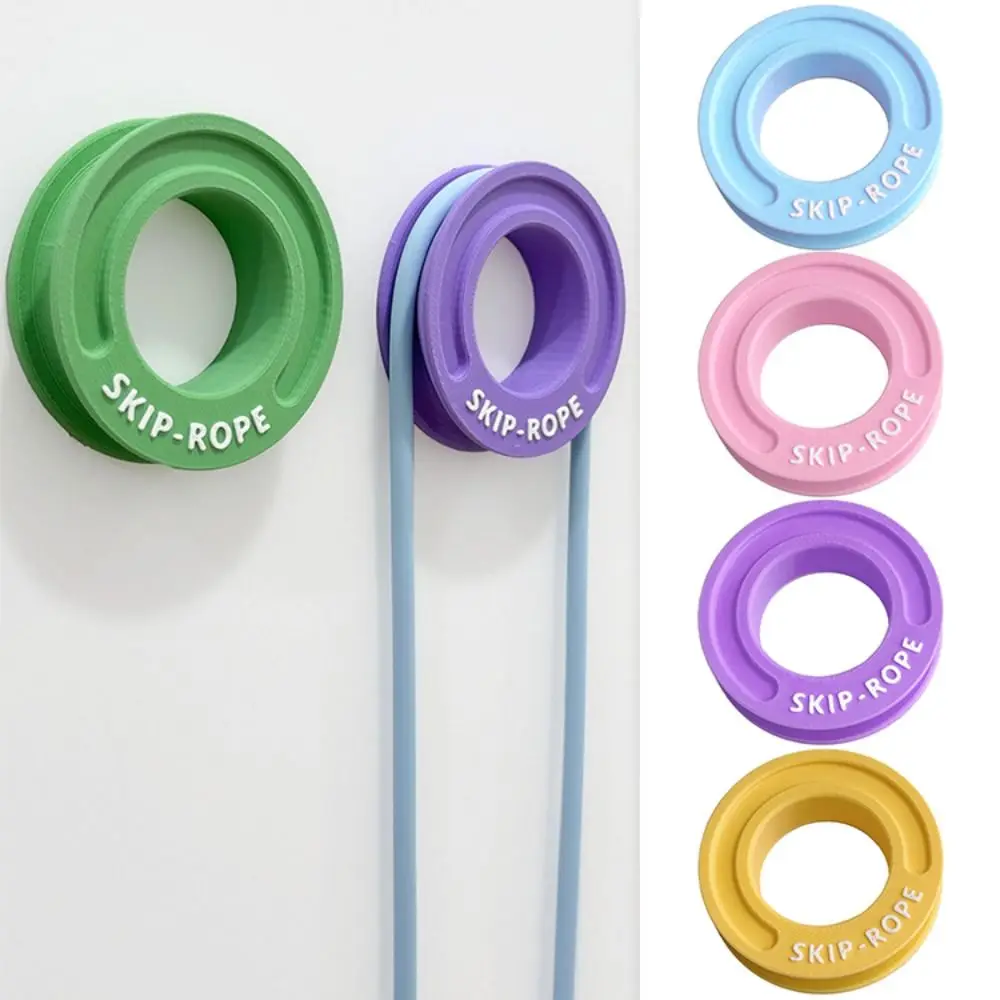 New Wall Mounted Jump Ropes Storage Rack Self-adhesive Punch Free Gym Band Organizer Stable Durable Rope Hanger